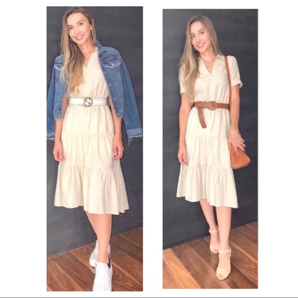 zara linen midi dress